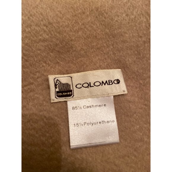 Colombo 85% Cashmere Beige & Metallic 14" x 80" Scarf - Picture 2 of 3